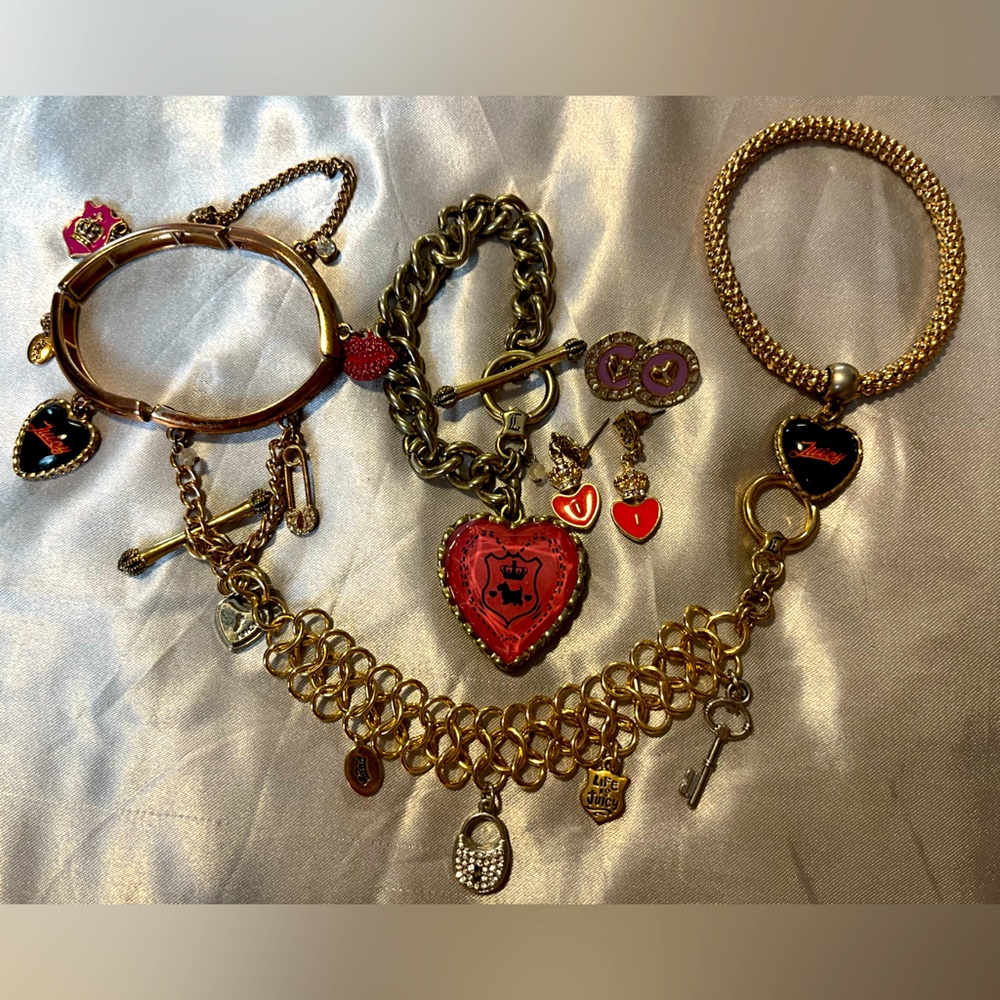 Juicy couture bracelet and earring bundle